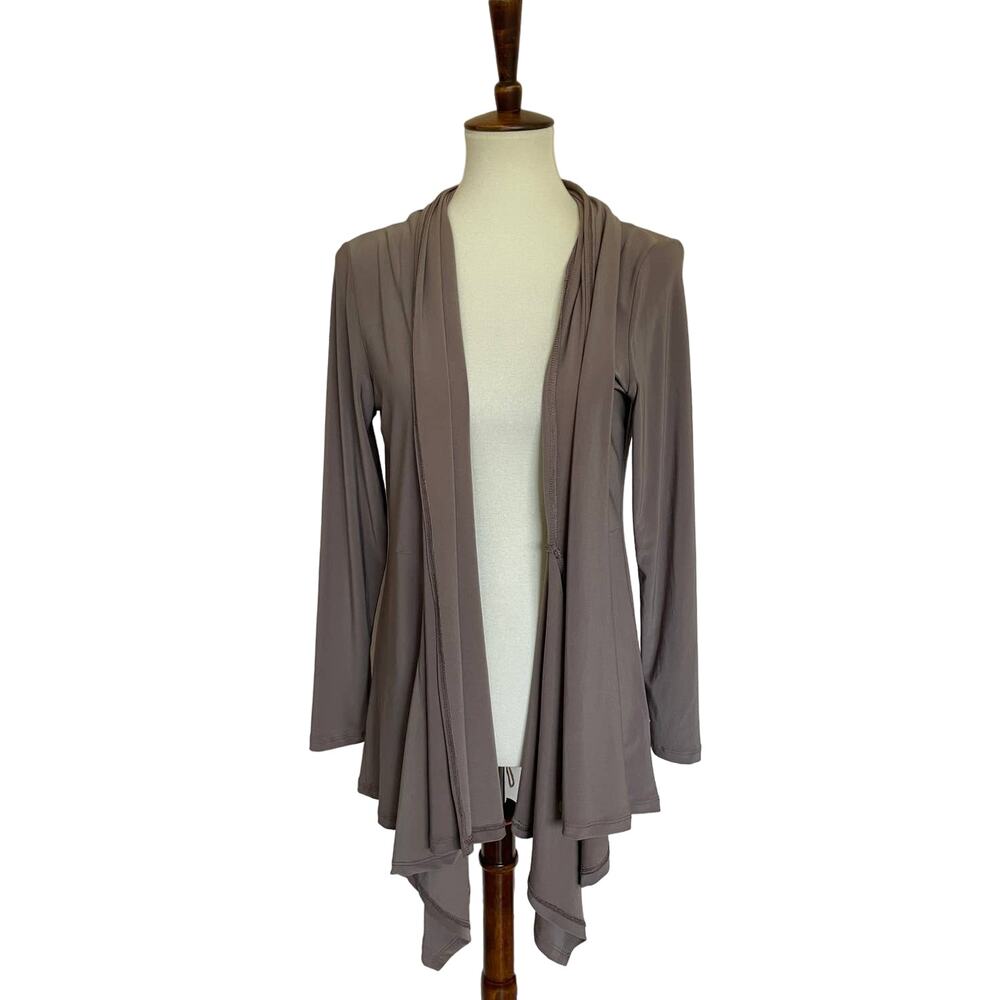 CA77 Clara SunWoo - Open Front Drape Cardigan